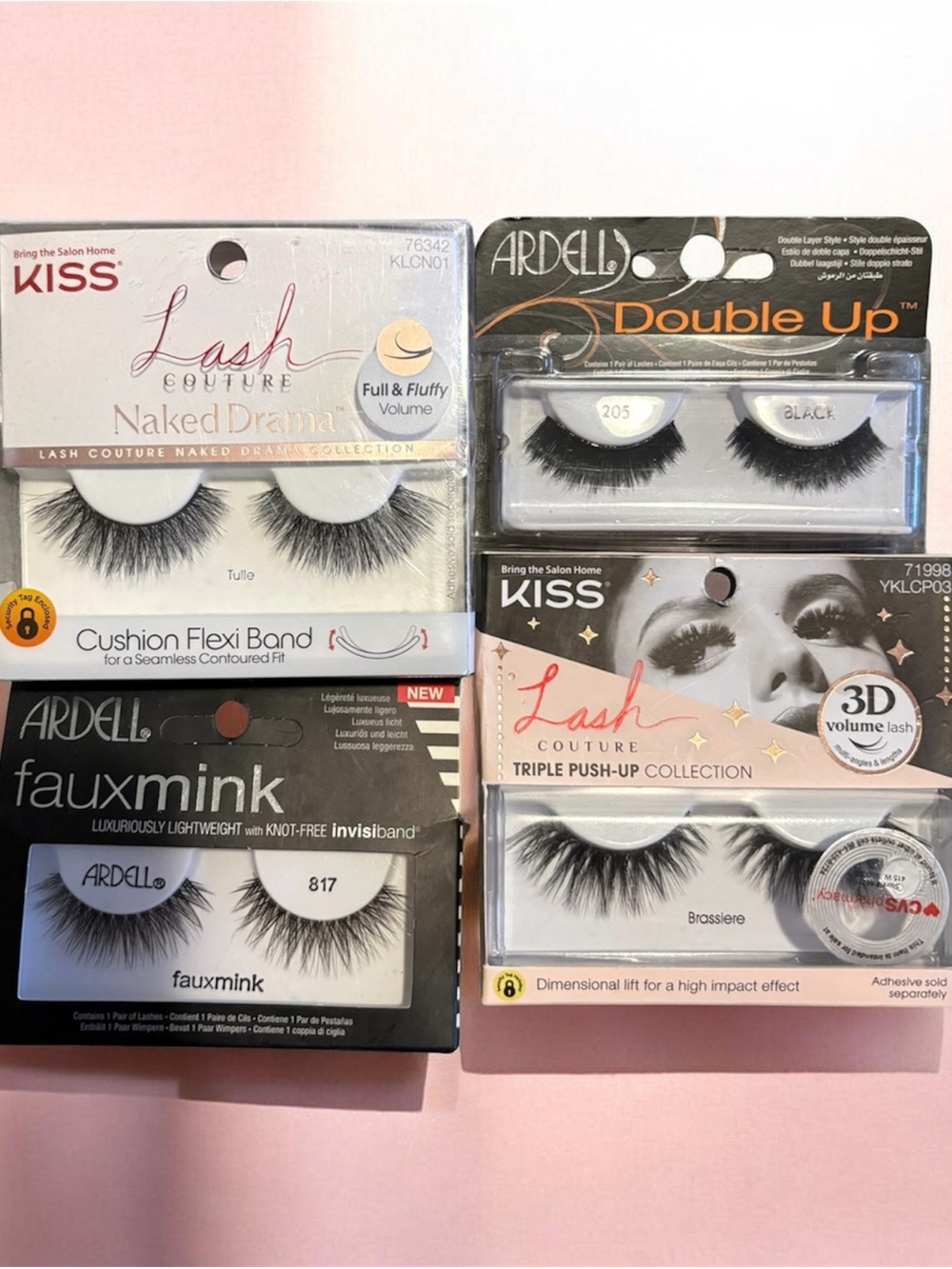 Kiss Lash Couture False Eyelashes - Black (Multiple Styles Pack)